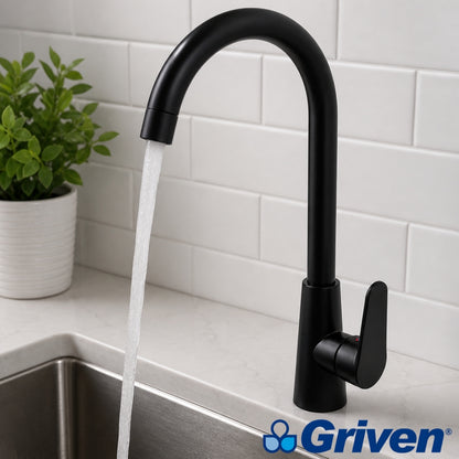 LLAVE MONOMANDO DE FREGADOR NEGRO GRIVEN A367-BF602-3-8