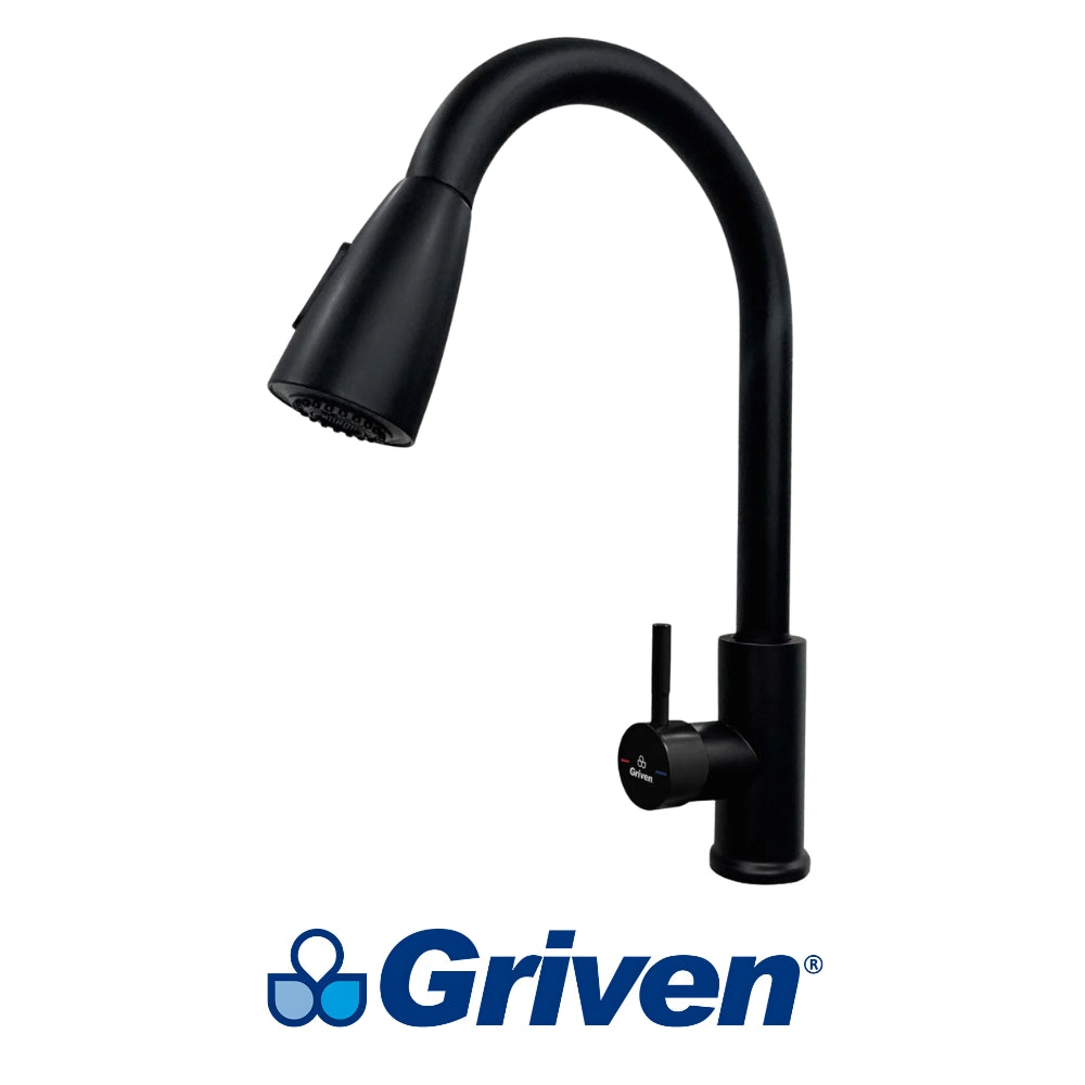LLAVE MONOMANDO DE FREGADOR NEGRO GRIVEN GV-SH8800B-3-8