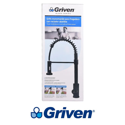 LLAVE MONOMANDO DE FREGADOR NEGRO GRIVEN A367-BF-8805B-3-8
