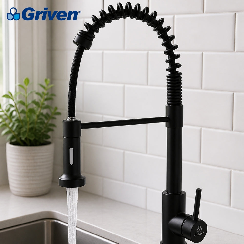 LLAVE MONOMANDO DE FREGADOR NEGRO GRIVEN A367-BF-8805B-3-8