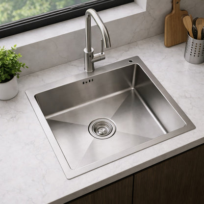 FREGADOR BAJO MESA SENCILLO DE ACERO INOXIDABLE 60x45x22 CM GRIVEN GRV-6045