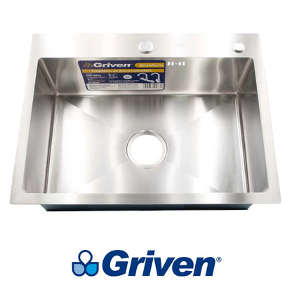 FREGADOR BAJO MESA SENCILLO DE ACERO INOXIDABLE 60x45x22 CM GRIVEN GRV-6045
