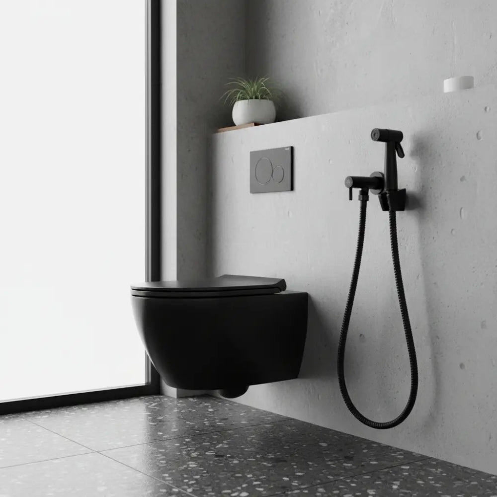 DUCHA SANITARIA BIDET 1.2M NEGRO