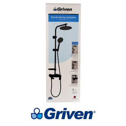 SET DE DUCHA NEGRA GRIVEN A367-SH-8T-B1