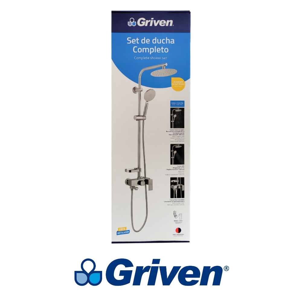 SET DE DUCHA SATIN GRIVEN A367-SH-8T-S1