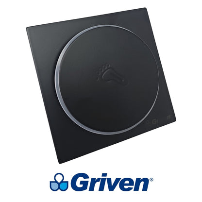 DESAGUE DE PISO CON BOTON DE DRENAJE COLOR NEGRO 4X4 A367-BL-10