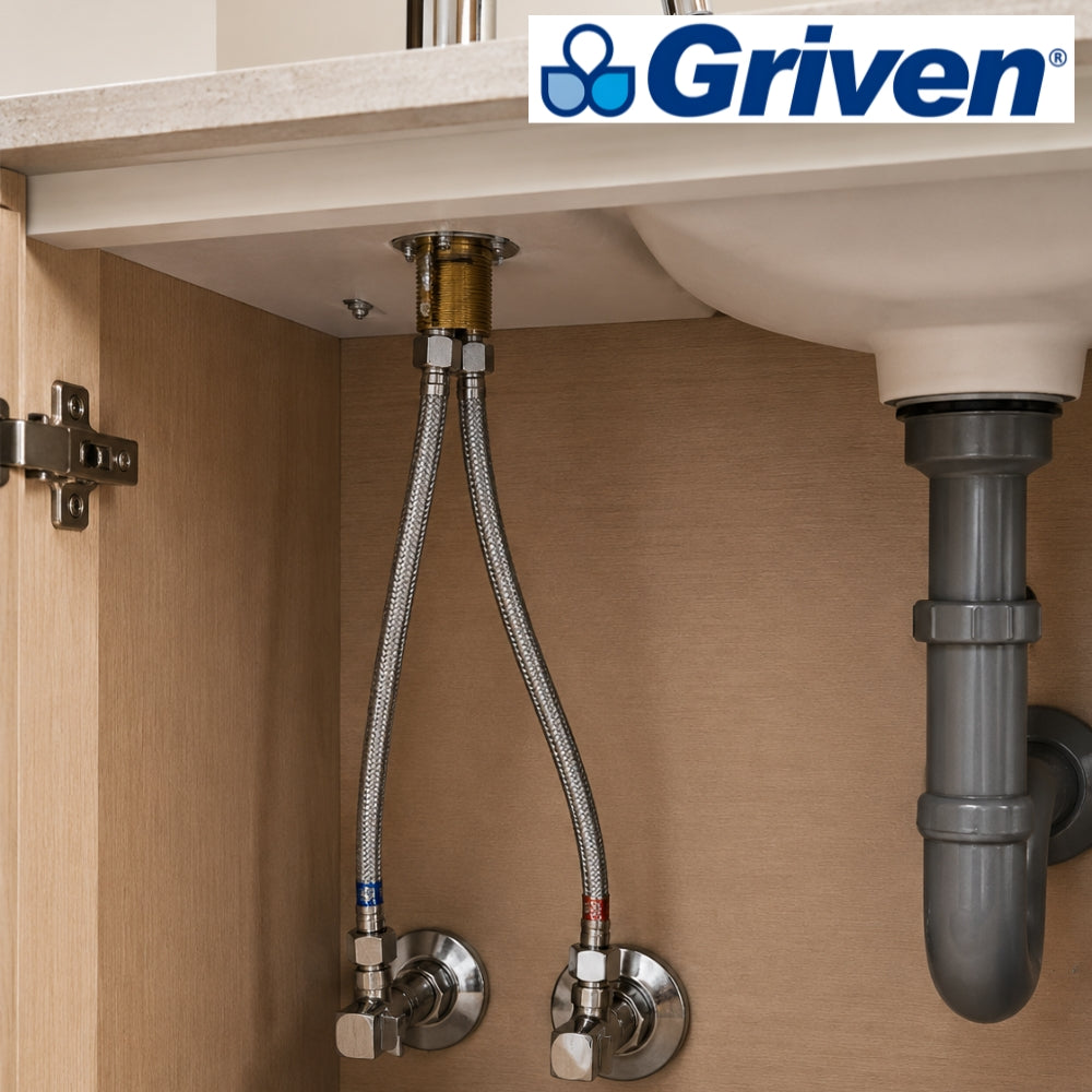 MANGUERA FLEXIBLE PARA GRIFO MONOMANDO M10 X 3/8 IN DE 30 IN GV-HSB76-3-8 GRIVEN