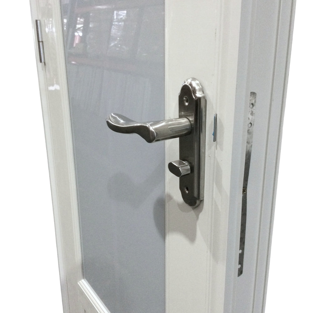 PUERTAS UPVC 2X7 CON MARCO 75MM BLANCO DERECHO PLG01 CON BISAGRAS Y CERRADURA
