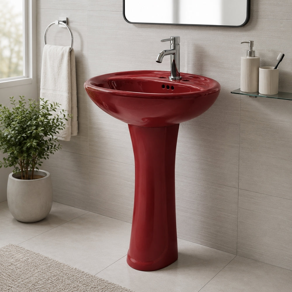 LAVAMANOS C/PEDESTAL AGATHA RED (HD45/P - HDP303)
