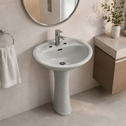 LAVAMANOS CON PEDESTAL GRIS HUIDA