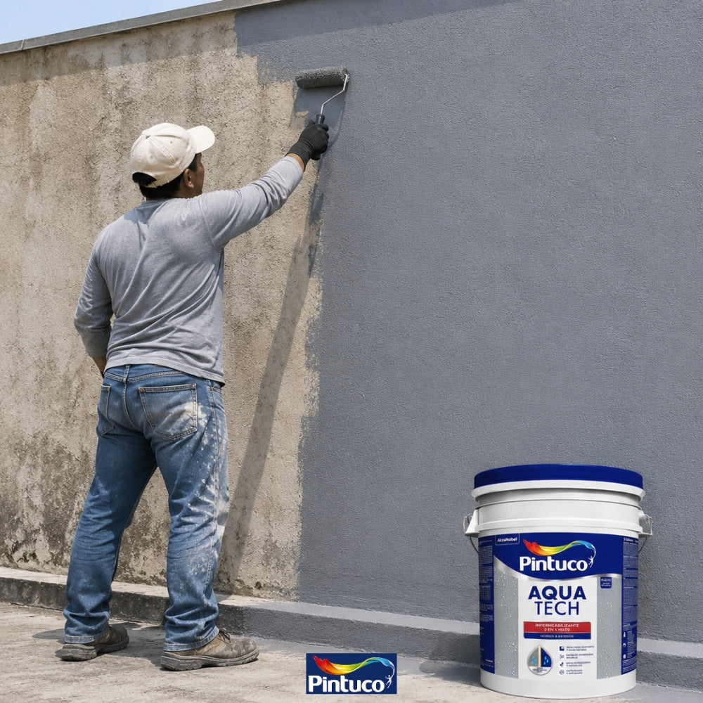 AQUATECH IMPERMEABILIZANTE PARED MATE BASE DEEP 5 GL (18.925L) 5958786 PINTUCO