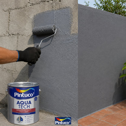 AQUATECH IMPERMIABILIZANTE PARED MATE BASE INTERMEDIA 1 GL (3.785L) 5958790 PINTUCO