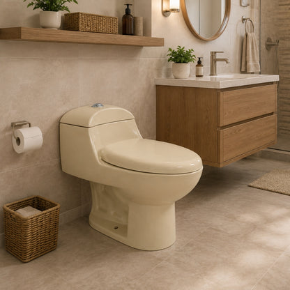 INODORO UNA PIEZA ELONGADO COLOR BEIGE BALTIC SR-1002