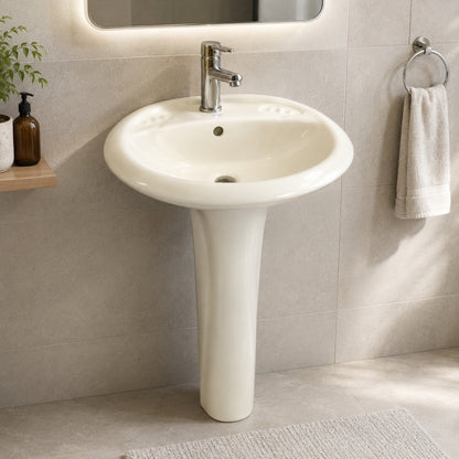 LAVAMANOS CON PEDESTAL BEIGE SR-3010