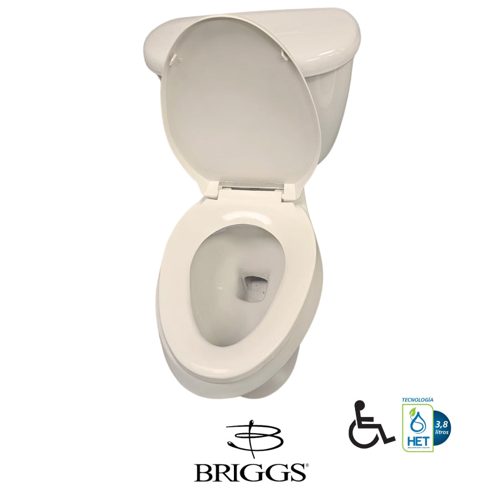 INODORO DOS PIEZAS ELONGADO COLOR BONE MAXIMA PLUS BRIGGS