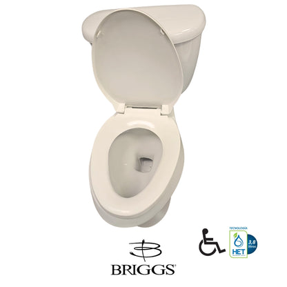 INODORO DOS PIEZAS ELONGADO COLOR BONE MAXIMA PLUS BRIGGS