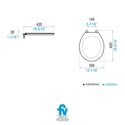 ASIENTO ESTANDAR REDONDO NEGRO E101.01-NE
