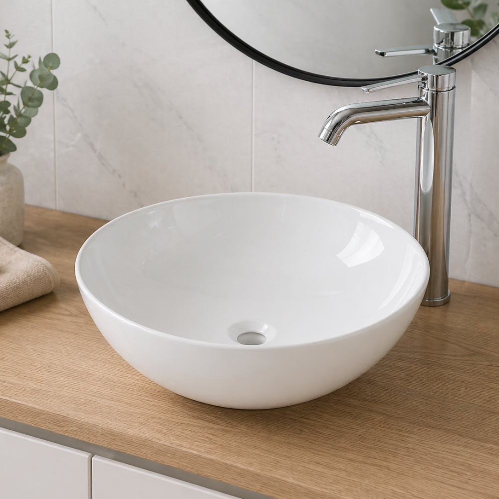 LAVAMANOS DE SOBREPONER HE-V17 BLANCO 415X415X135MM