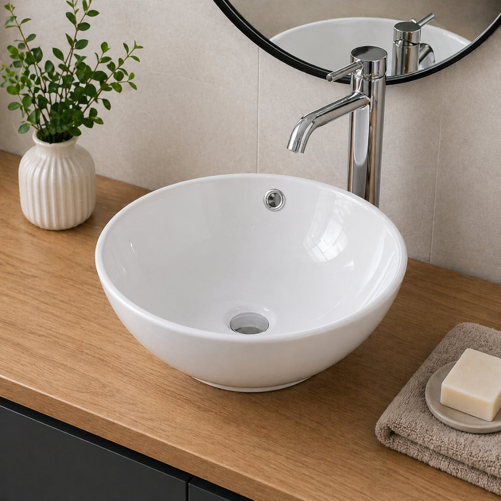 LAVAMANOS DE SOBREPONER HE-V01 BLANCO 380X380X150MM