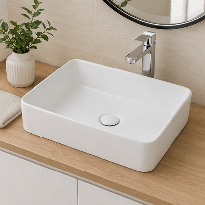 LAVAMANOS DE SOBREPONER HE-V06 BLANCO 480X370X145MM