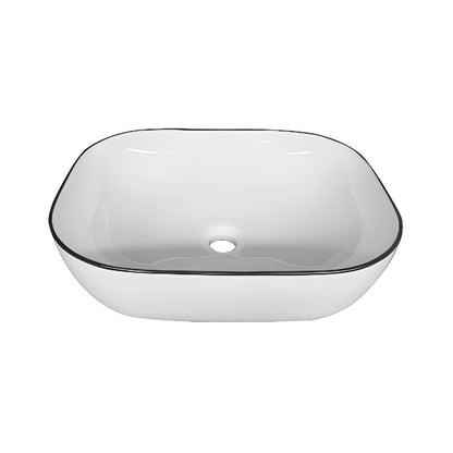 LAVAMANOS DE SOBREPONER        HE-V023 BLANCO/NEGRO 460x330x140mm