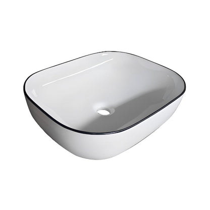 LAVAMANOS DE SOBREPONER        HE-V023 BLANCO/NEGRO 460x330x140mm