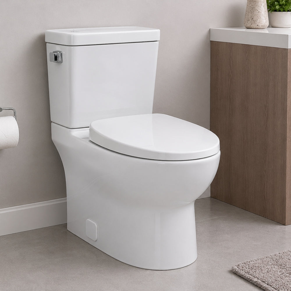 INODORO DOS PIEZAS ELONGADO  HE-2160 COLOR BLANCO 725X390X800MM