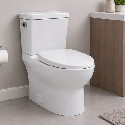 INODORO DOS PIEZAS ELONGADO  HE-2160 COLOR BLANCO 725X390X800MM