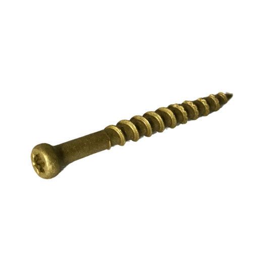 TORNILLO CABEZA RECORTADA COLOR LATON XL 1500 #8 x 1-5/8 PULGADAS 51659