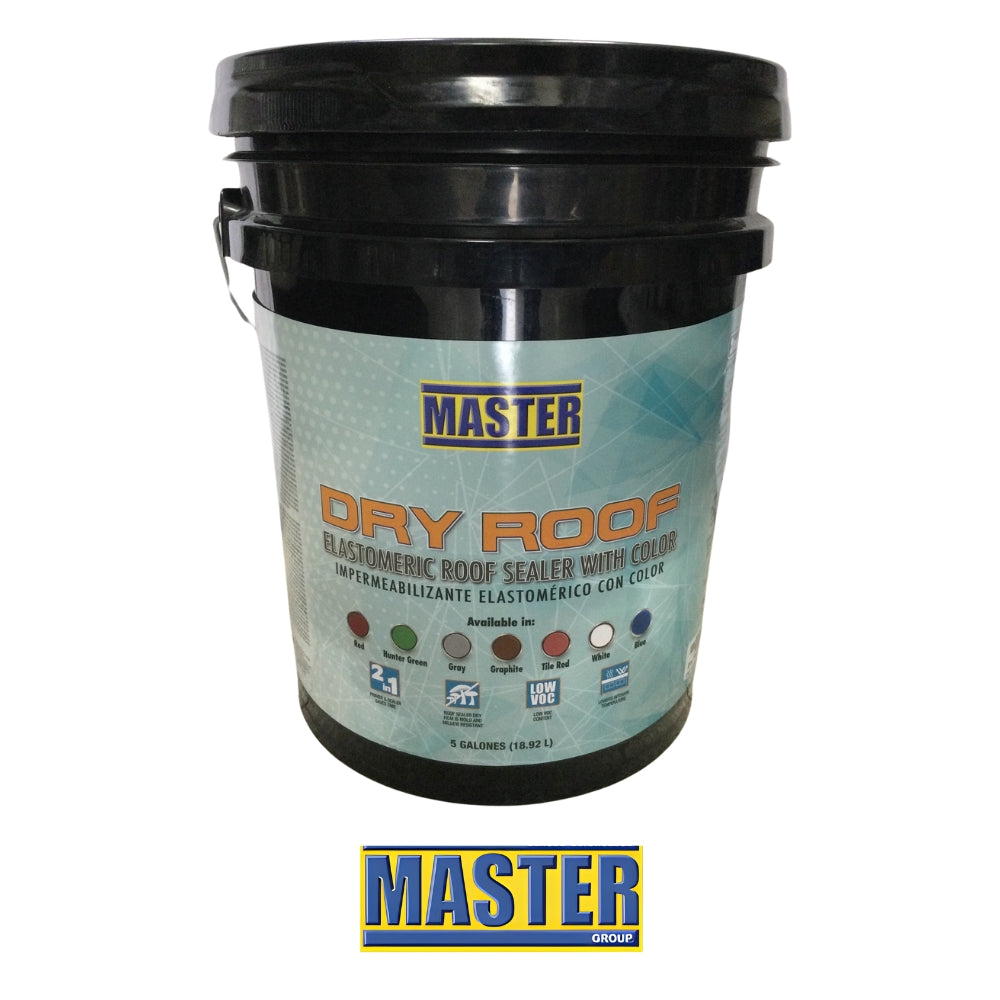 PINTURA IMPERMEABILIZANTE PARA TECHO DRY ROOF AZUL 5 GALONES PCR1317 MASTER