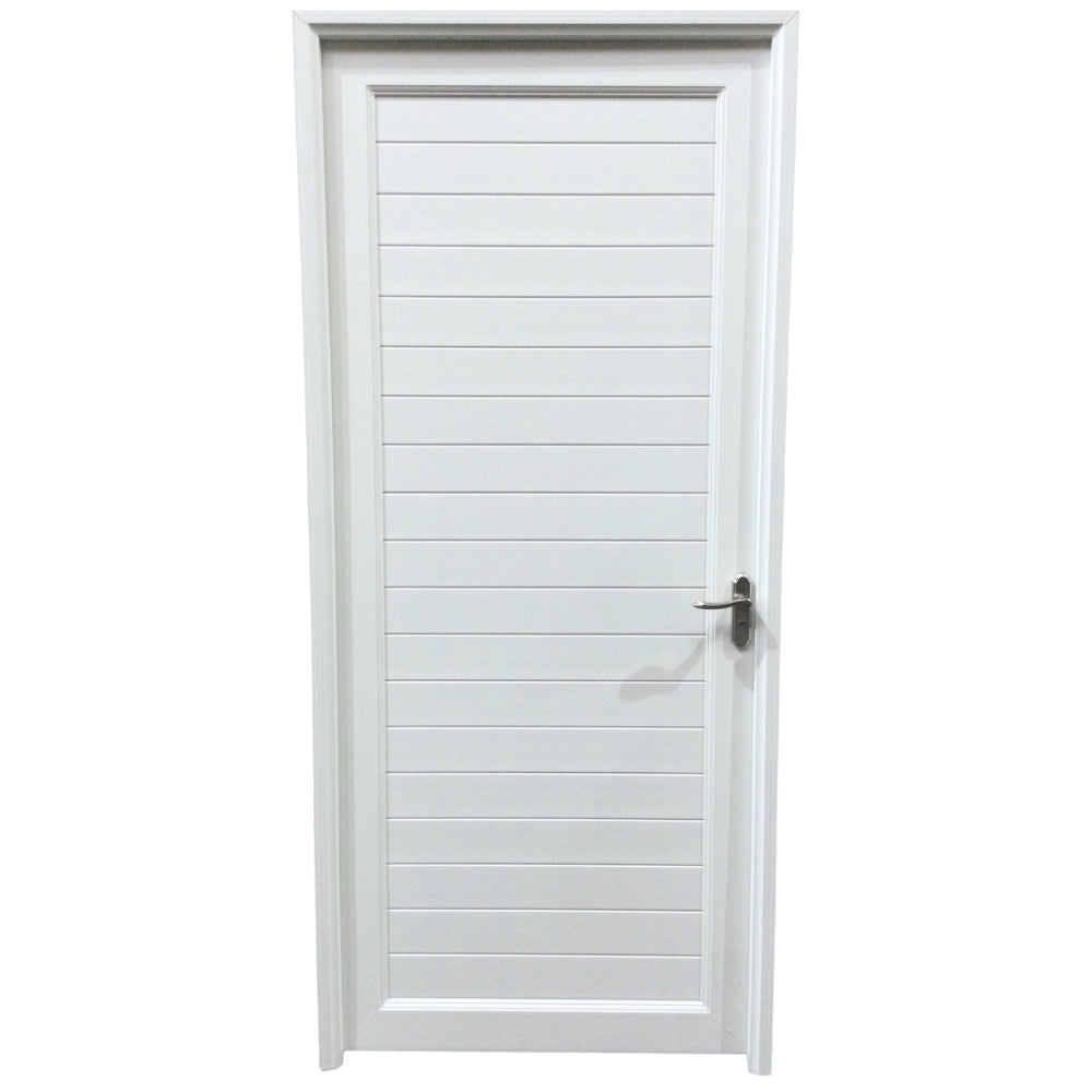 PUERTAS UPVC 3X7 CON MARCO 75MM BLANCO IZQUIERDA PG03 CON BISAGRAS Y CERRADURA
