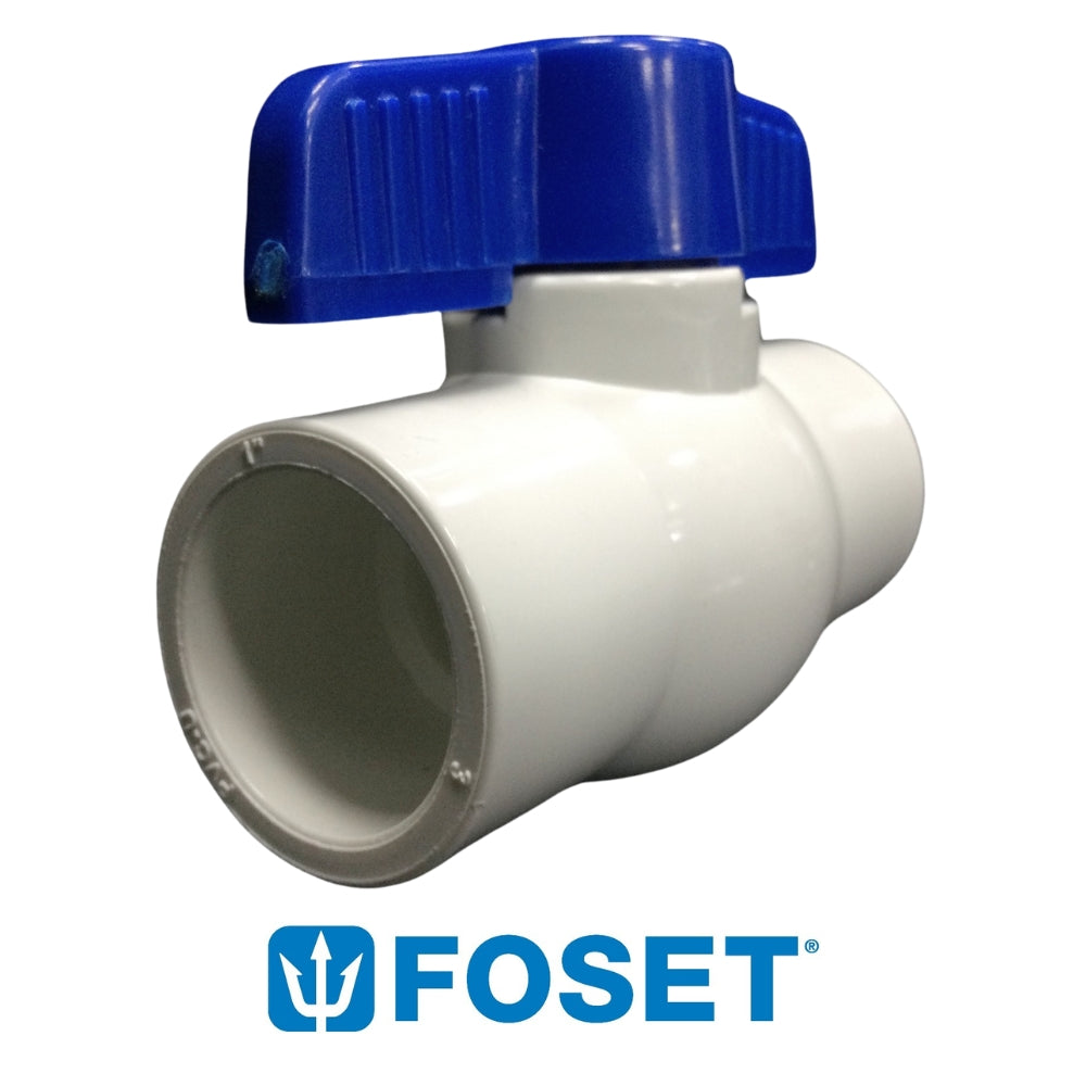 LLAVE DE PASO PVC LISA FOSET PULGADAS 1 PULGADAS