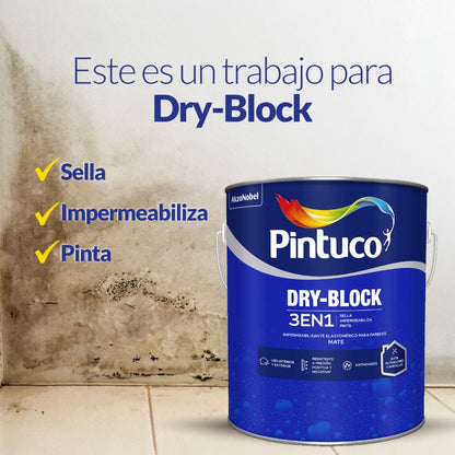IMPERMIABILIZANTE PARA PARED DRY-BLOCK BASE WHITE 1 GL (3.785L)
