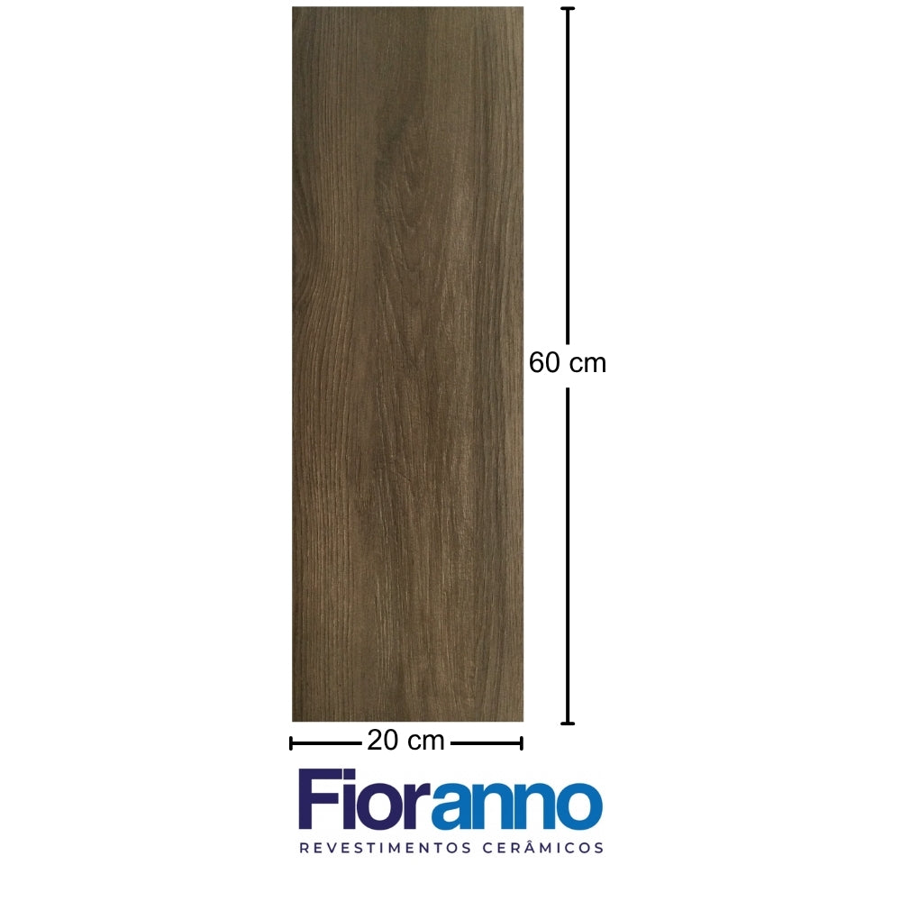 PISO DE CERAMICA TIPO MADERA FIORANNO BRAY PARK HABANA BROWN 20X60 CM 1.70M2 CAJA 19309
