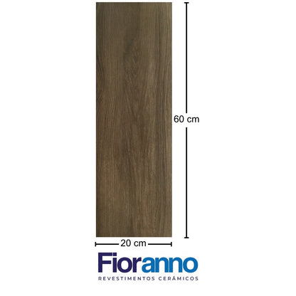 PISO DE CERAMICA TIPO MADERA FIORANNO BRAY PARK HABANA BROWN 20X60 CM 1.70M2 CAJA 19309