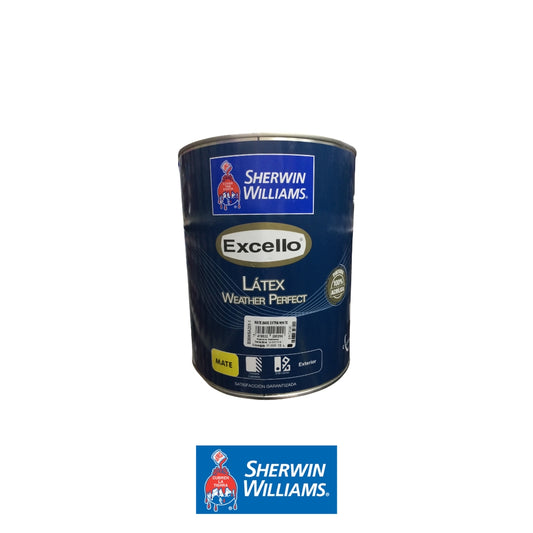PINTURA LATEX MATE BASE EXTRA WHITE EXCELLO WEATHER PERFECT GL B36WSA351-1 SHERWIN WILLIAMS