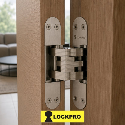 BISAGRA OCULTA 40MM SATIN NIQUEL 2544 LOCKPRO