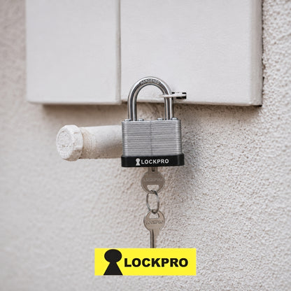 CANDADO LAMINADO DE 30MM GRIS  LOCKPRO