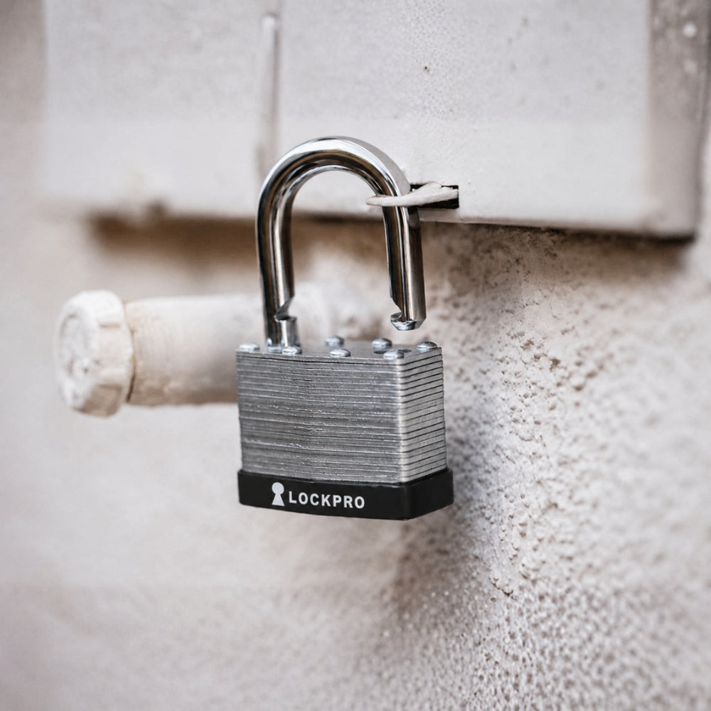 CANDADO LAMINADO DE 40MM GRIS  LOCKPRO