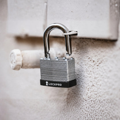 CANDADO LAMINADO DE 40MM GRIS  LOCKPRO