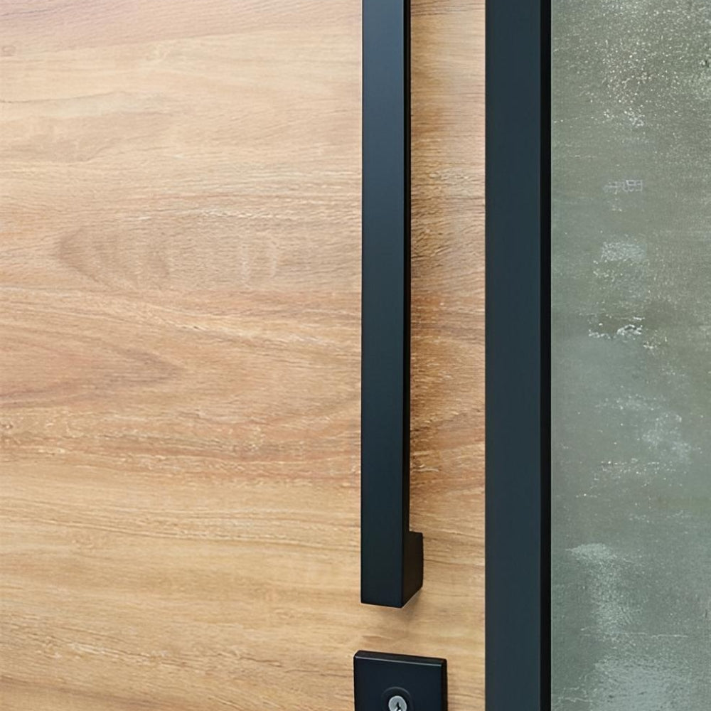 TIRADORES RECTO DOBLE DE ACERO INOX NEGRO 25 X 38 X 900MM PARA PUERTA