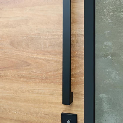 TIRADORES RECTO DOBLE DE ACERO INOX NEGRO 25 X 38 X 900MM PARA PUERTA