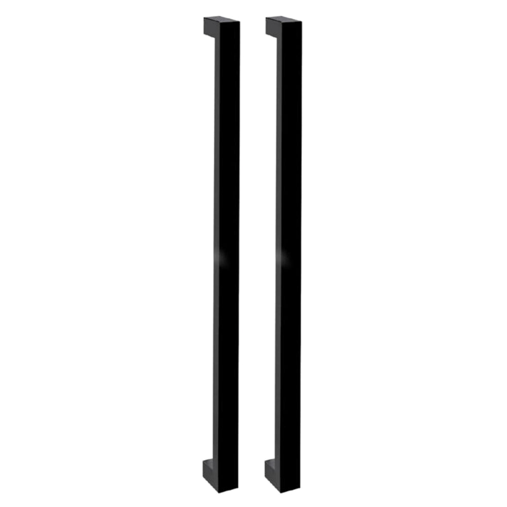 TIRADORES RECTO DOBLE DE ACERO INOX NEGRO 25 X 38 X 900MM PARA PUERTA