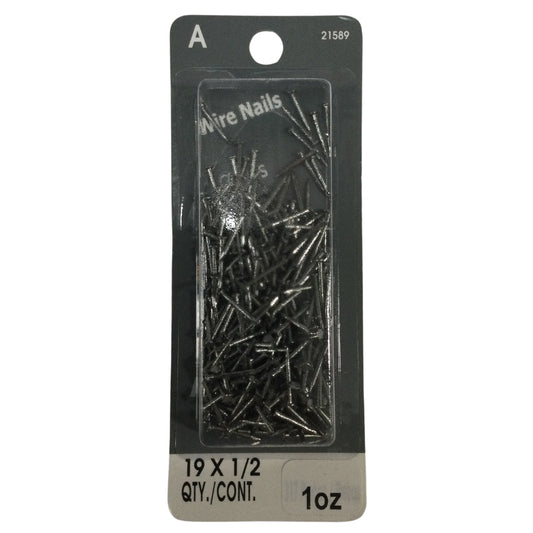 CLAVO DE ALAMBRE CON CABEZA 19GA x 1/2 PULGADAS