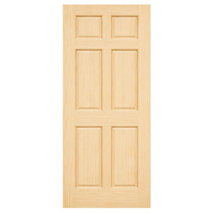 PUERTA PARA INTERIOR DE PINO SIN NUDOS COLONIAL 6 PANELES (3X7)