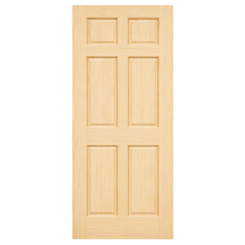 PUERTA PARA INTERIOR DE PINO SIN NUDOS COLONIAL 6 PANELES (3X7)