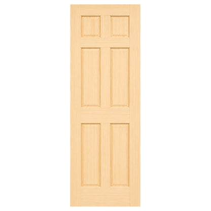 PUERTA PARA INTERIOR DE PINO SIN NUDOS COLONIAL 6 PANELES (2X7)