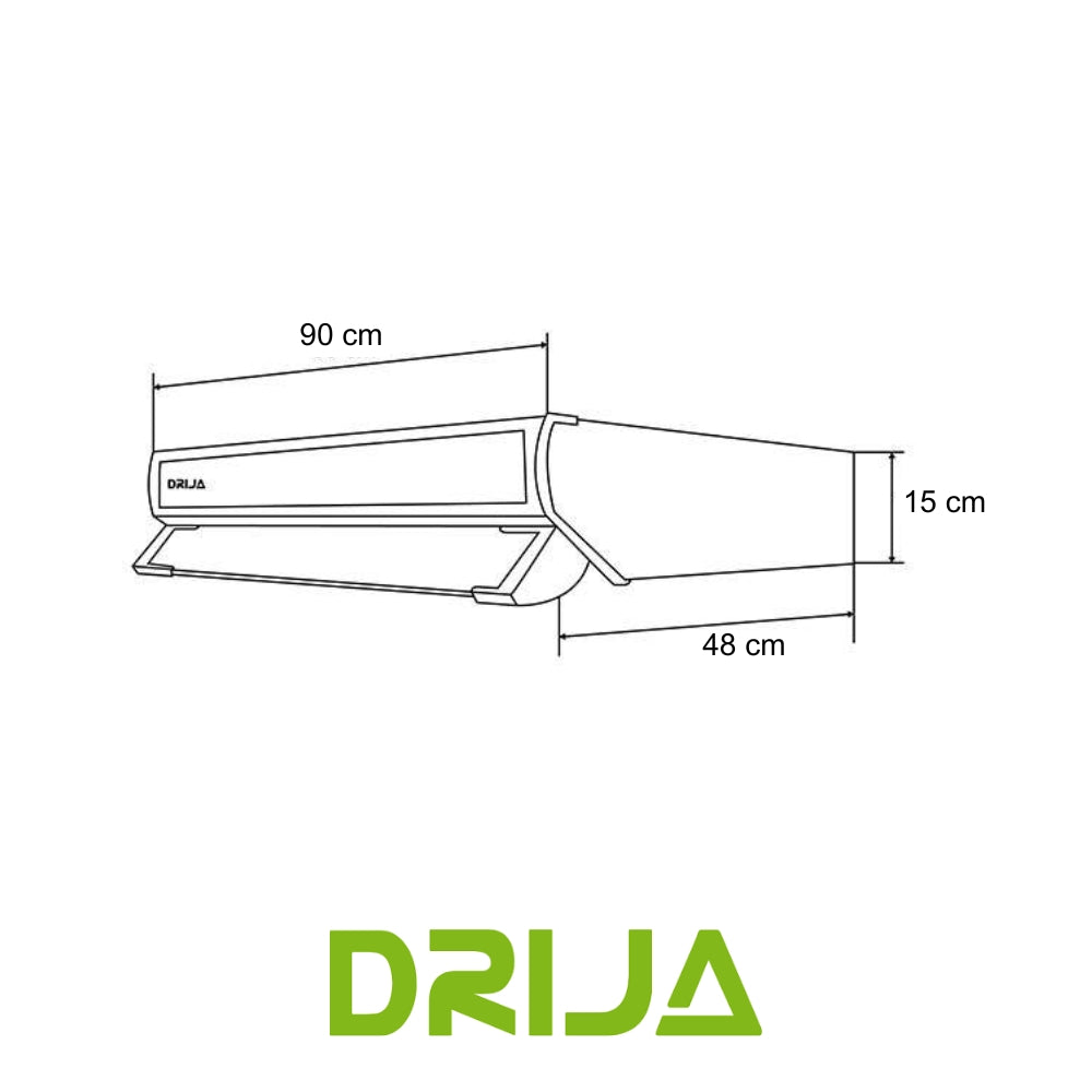EXTRACTOR DE GRASA CAMPANA 90.2 CM, (COMPATTO 90 BLACK)