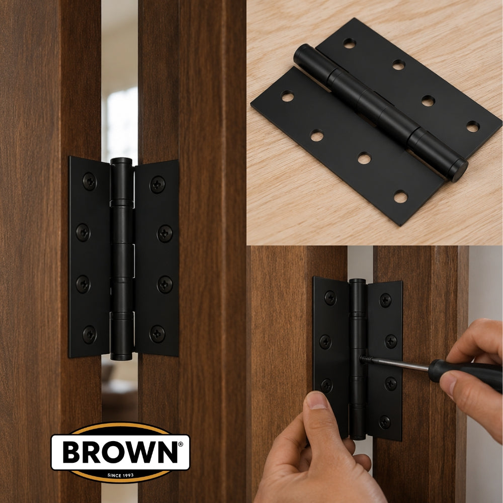 BISAGRA 4X3 PULGADAS X 2.5MM CON BALINERAS NEGRO