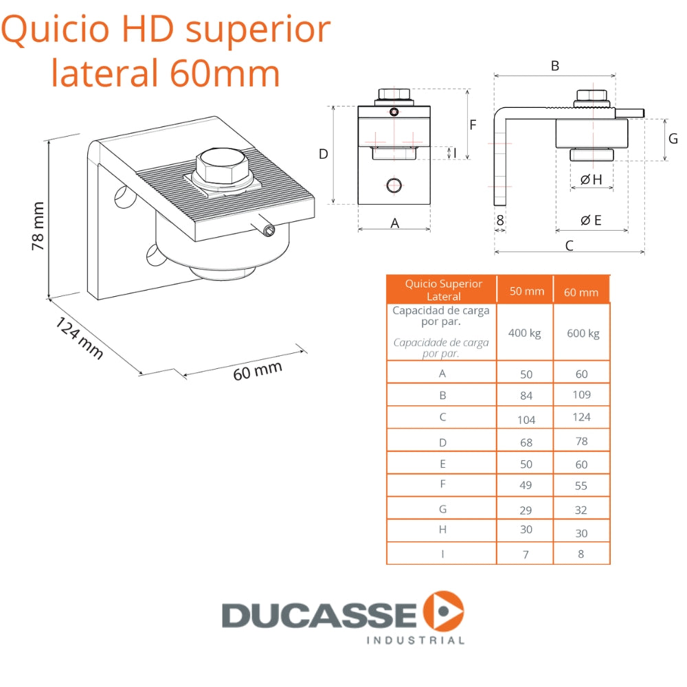 QUICIO HD SUPERIOR LATERAL 60MM DUCASSE